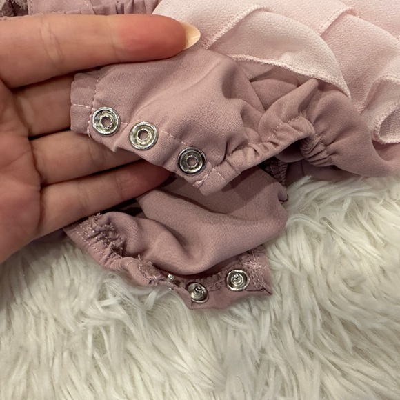 Bailey's Blossoms pink Ruffle One Piece Pinafore Dress Ballet TuTu| size 0-3M - Picture 4 of 4